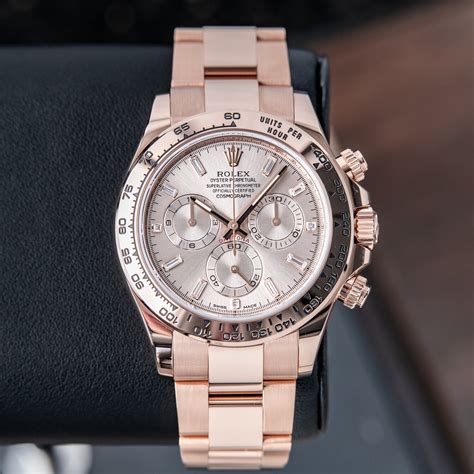 rolex daytona rose gold leather|Rolex daytona value chart.